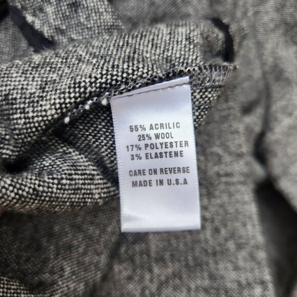 Gray Fibers Barbara Lesser Medium Cropped Jacket With 3/4 Sleeves Button Closure - Picture 5 of 6